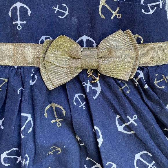 Maggie & Zoe Blue and Gold Anchor Dress - Picture 4 of 6